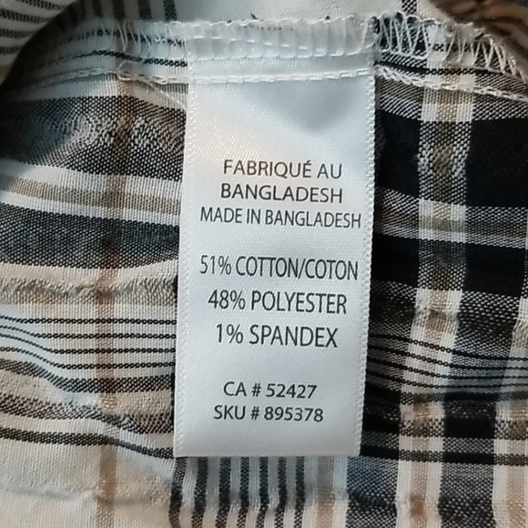 Classic Editions womans short sleeve plaid button up shirt XL - Picture 7 of 10